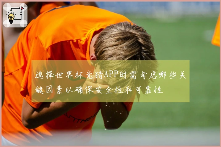 选择世界杯竞猜APP时需考虑哪些关键因素以确保安全性和可靠性